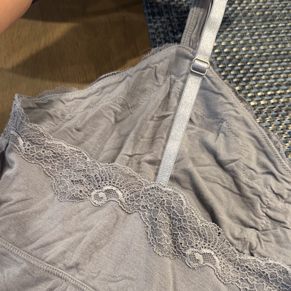 Soma Light gray Lace Pajama top - Picture 7 of 9